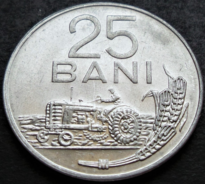 Moneda 25 BANI - RS ROMANIA, anul 1966 *cod 4051 = luciu de batere