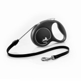 Flexi Black Design, M Cord, lesa retractabila, 5m, gri