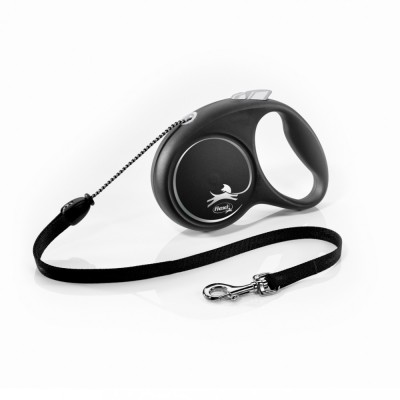 Flexi Black Design, M Cord, lesa retractabila, 5m, gri foto