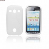 Husa Silicon S-Line Albă Samsung Galaxy Xcover 2 S7710, Protectie Telefon, Anti-alunecare, Durabila