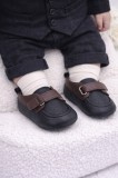 Pantofiori negri tip mocasini - Beldy (Marime Disponibila: 3-6 luni (Marimea 18