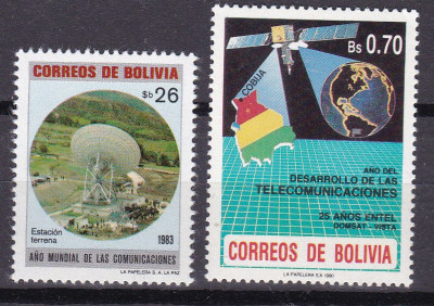 Bolivia 1982/1990 telecomunicatii MI 986/1120 MNH foto