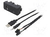Adaptor USB/AUX, Jack 3,5mm 4pin mufa, USB A mufa, {{Culoare}}, PER.PIC. - C7903-USB foto