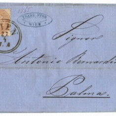 Austria Österreich 1865 Postal History Rare, Cover Wien to Palma D.072