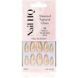 Nail HQ Almond unghii artificiale Natural Glaze 24 buc