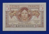 Bancnota Franța 5 franci 1947 Tresor Francais XF+, 5 francs 1947