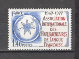 Franta.1977 10 ani Asociatia parlamentarilor de limba franceza XF.417, Nestampilat