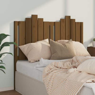 Tăblie de pat, maro miere, 126x4x110 cm, lemn masiv de pin foto