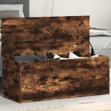 vidaXL Cutie de depozitare, stejar fumuriu, 90x35x35 cm lemn prelucrat