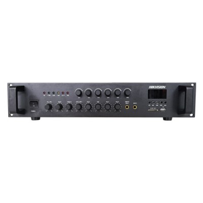 Amplificator Analog, 120W, 6 zone, 2xAUX, EMC IN, 2xMic, Bluetooth, USB, SD Card, MP3 - HIKVISION DS-QAE0A120G1-VB6 SafetyGuard Surveillance foto