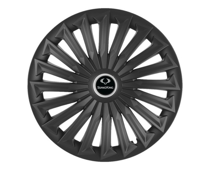 Set 4 capace roti pentru SsangYong, model Joy Black, R15