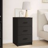 VidaXL Dulap de noapte cu sertar Negru 38 x 38 x 66 cm Lemn compozit 883375