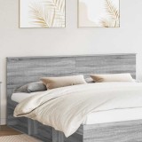 vidaXL Tăblie cap cu headboard Gri Sonoma 200 cm Lemn compozit 888381