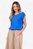 Cumpara ieftin Bluza Dama, Eranthe, Kimono, de in, decolteu rotund, maneca kimono, elastic in talie V413 - M