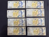 1000 lei 2000-2001, lot 8 bancnote