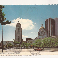 FA24-Carte Postala- SUA - Downtown, Fort Wayne, Indiana, circulata 1983