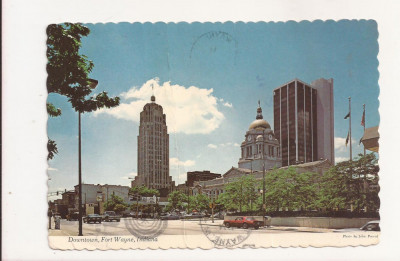 FA24-Carte Postala- SUA - Downtown, Fort Wayne, Indiana, circulata 1983 foto