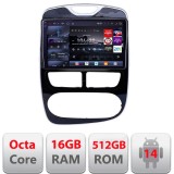 Navigatie Renault Clio 4 2012-2019 V1 Edotec Kit-467 8 core QLED 2K 16+512GB 360 Android Waze USB Navigatie Internet Youtube Radio