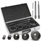Set carote 9 piese cu vidie pentru beton 30-100mm cu adaptor SDS+ SDS Max (M22583)