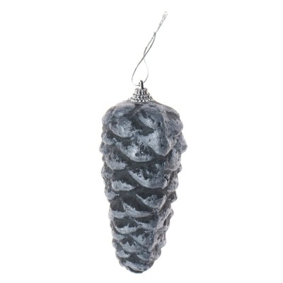 Decoratiune Craciun, tip con, argintiu, spuma, 11 cm, D261174 foto