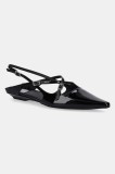 Jeffrey Campbell balerini de piele FAX-ME-LO culoarea negru, cu toc deschis, C670P-02-006