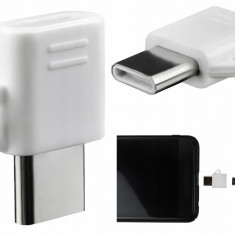 Adaptor Lightning de la Micro USB la USB-C 3.0 - 3.1, culoare Alb