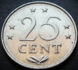 Moneda exotica 25 CENTI - ANTILELE OLANDEZE (Caraibe), anul 1978 * cod 4546