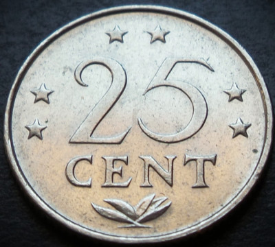 Moneda exotica 25 CENTI - ANTILELE OLANDEZE (Caraibe), anul 1978 * cod 4546 foto