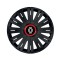 Set 4 Capace Roti pentru Renault Nou, model Active Black Cu Inel Rosu, R14, RENAULT