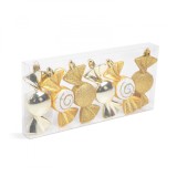 Set decor brad - bomboane aurii - 10 x 3,6 cm - 6 buc/set Best CarHome, Oem