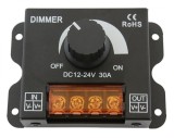 Dimmer LED manual 12V/24V, 30A, 360W/720W, control rotativ