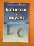 DICTIONAR DE OMONIME