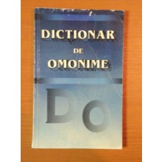 DICTIONAR DE OMONIME