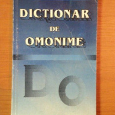 DICTIONAR DE OMONIME