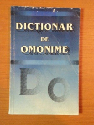 DICTIONAR DE OMONIME foto