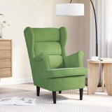 vidaXL Fotoliu, verde deschis, catifea 324062