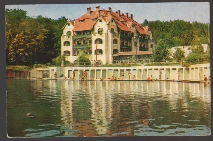 CPIB 23641 CARTE POSTALA - OCNA SIBIULUI. PAVILIONUL CENTRAL AL BAILOR, RPR, CIRCULATA, 1964, STAMPILE, TIMBRU