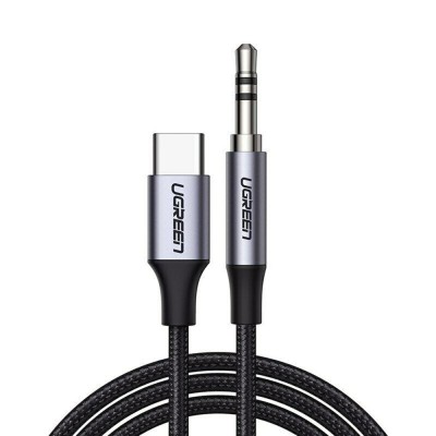 Cablu Audio Adaptor Type-C la Jack 1m - Ugreen (30633) - Deep Gray foto