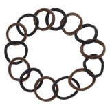 Set Elastice Păr Femei, Frotte, Negru și Maro, 14 Bucăți, Oem