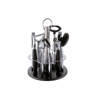 Set ustensile Bohmann, 6 piese, suport rotativ, inox foto