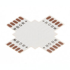 Conector PCB X de 12mm 5-Pini pentru benzi LED RGB SMD5050 Con?inutul pachetului 1 Bucata foto