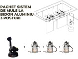 Pachet sistem fix de muls la bidon 3 posturi( bidoane aluminiu 30 L)