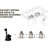 Pachet sistem fix de muls la bidon 3 posturi( bidoane aluminiu 30 L)