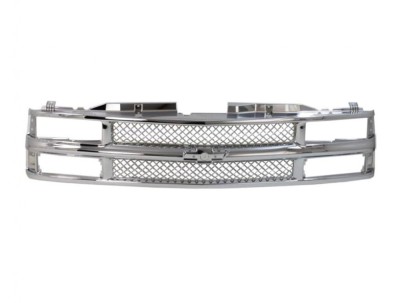 Grila radiator Chevrolet C/K/Silverado Classic, 1994-2000, model: C10, montare fata, cromat, RapidAuto foto