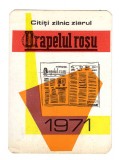 CALENDAR DE BUZUNAR DRAPELUL ROSU 1971