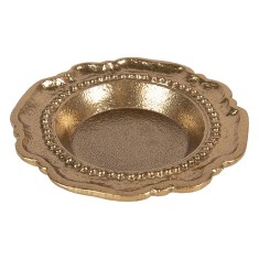 Bol decorativ aluminiu auriu &Oslash; 12x2 cm