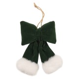 Cumpara ieftin Ornament brad Craciun Fundita textil verde alb 10x4x16 cm