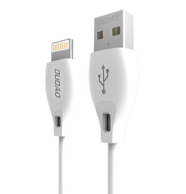 Cablu Date &amp;amp; Incarcare 2.1A APPLE Lightning (Alb) 2m Dudao L4L foto