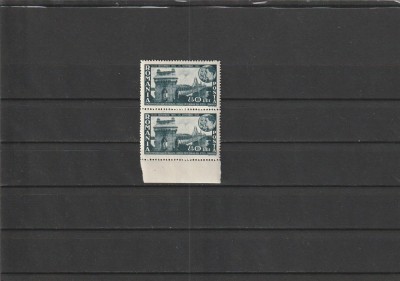 ROMANIA 1945 LP 180 I PODUL DE LA CERNAVODA PERECHE MNH NESTAMPILATA foto