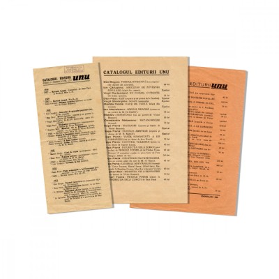 Editura &amp;bdquo;UNU&amp;rdquo;, 3 cataloage, 1933-1946 foto